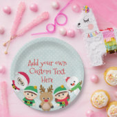 Weihnachten Weihnachtsmann, Elf, Schneemann, Pappteller (Party)