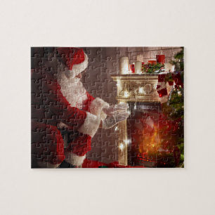 Weihnachten Weihnachtsmann Erwärmung Hands Jigsaw Puzzle
