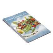 Weihnachten, Weihnachtsmann, Flugzeug Notizblock (Rechte Seite)