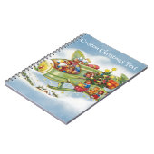 Weihnachten, Weihnachtsmann, Flugzeug Notizblock (Linke Seite)