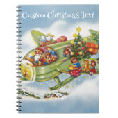 Weihnachten, Weihnachtsmann, Flugzeug Notizblock (Vorderseite)