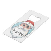 Weihnachten-Weihnachtsmann Geldbeutel Flaschenöffner (Vorderseite Schrägansicht)