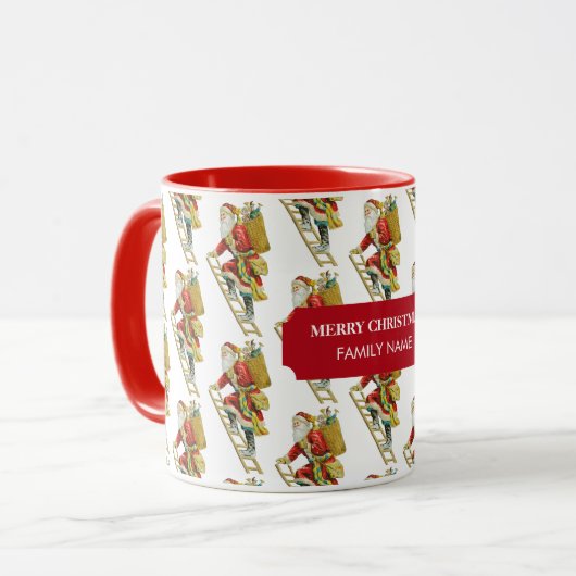 Weihnachten Weihnachtsmann & Geschenke Individuell Tasse (Vorderseite Links)