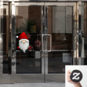 Weihnachten Weihnachtsmann gewinnt die schönste Ze Fensteraufkleber (Büro Tür)