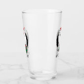 Weihnachten Weihnachtsmann Hat Samoyed Dog Funny Glas (Links)