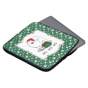 Weihnachten Weihnachtsmann Hat Samoyed Dog Funny Laptopschutzhülle