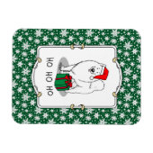 Weihnachten Weihnachtsmann Hat Samoyed Dog Funny Magnet (Horizontal)