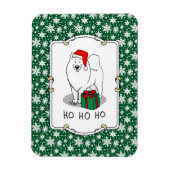 Weihnachten Weihnachtsmann Hat Samoyed Dog Funny Magnet (Vertikal)