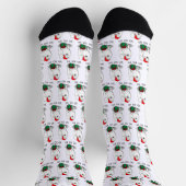 Weihnachten Weihnachtsmann Hat Samoyed Dog Funny Socken (Oben)