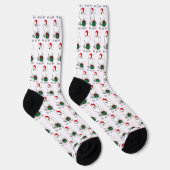 Weihnachten Weihnachtsmann Hat Samoyed Dog Funny Socken (Rechts)