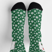 Weihnachten Weihnachtsmann Hat Samoyed Dog Funny Socken (Oben)