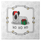 Weihnachten Weihnachtsmann Hat Skye Terrier (Silbe Fliese (Vorderseite)