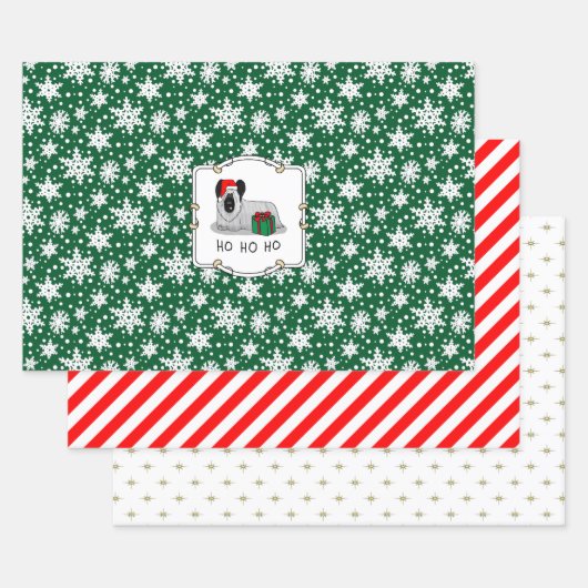 Weihnachten Weihnachtsmann Hat Skye Terrier (Silbe Geschenkpapier Set (Set)