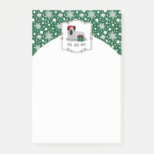 Weihnachten Weihnachtsmann Hat Skye Terrier (Silbe Post-it Klebezettel (Vorderseite)
