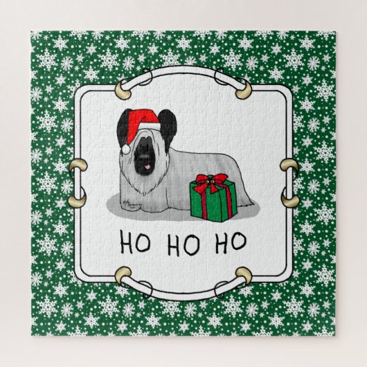 Weihnachten Weihnachtsmann Hat Skye Terrier (Silbe Puzzle (Vertikal)