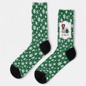 Weihnachten Weihnachtsmann Hat Skye Terrier (Silbe Socken (Linkes Detail)