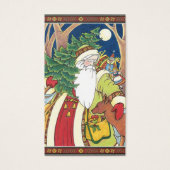 Weihnachten, Weihnachtsmann, Hirsch im Wald (Vorderseite)