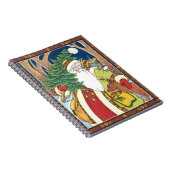 Weihnachten, Weihnachtsmann, Hirsch im Wald Notizblock (Rechte Seite)