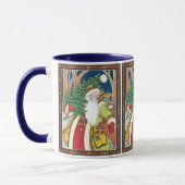 Weihnachten, Weihnachtsmann, Hirsch im Wald Tasse (Links)