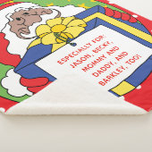 Weihnachten Weihnachtsmann im Mittel der Farbe Sherpadecke (3/4)