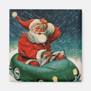 Weihnachten, Weihnachtsmann im Niedlichen Auto Magnet
