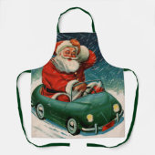 Weihnachten, Weihnachtsmann im Niedlichen Auto Schürze (Vorderseite)
