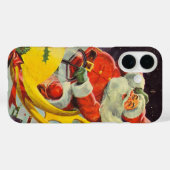 Weihnachten, Weihnachtsmann in einem Raumschiff Case-Mate iPhone Hülle (Rückseite (Horizontal))