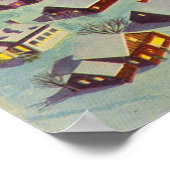 Weihnachten, Weihnachtsmann in einem Raumschiff Poster (Ecke)