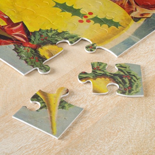 Weihnachten, Weihnachtsmann in einem Raumschiff Puzzle (Seite)