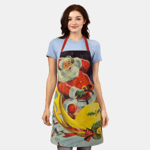 Weihnachten, Weihnachtsmann in einem Raumschiff Schürze