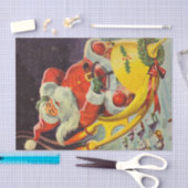 Weihnachten, Weihnachtsmann in einem Raumschiff Seidenpapier (Handwerk)