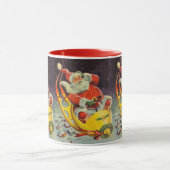 Weihnachten, Weihnachtsmann in einem Raumschiff Tasse (Zentrum)