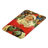Weihnachten, Weihnachtsmann in Sleigh mit Spielzeu Magnet (Linke Seite)