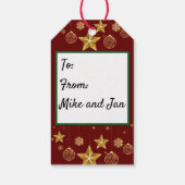 Weihnachten Weihnachtsmann Klaus Holly Pipe Hübsch Geschenkanhänger (Rückseite)