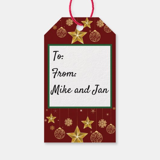 Weihnachten Weihnachtsmann Klaus Holly Pipe Hübsch Geschenkanhänger (Rückseite)