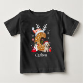 Weihnachten Weihnachtsmann Lebkuchen Buchstabe C J Baby T-shirt (Vorderseite)