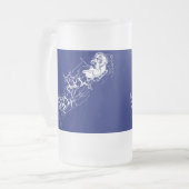 Weihnachten: Weihnachtsmann - Mattglas Bierglas (Vorderseite Links)