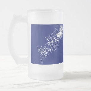 Weihnachten: Weihnachtsmann - Mattglas Bierglas