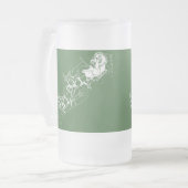 Weihnachten: Weihnachtsmann - Mattglas Bierglas (Vorderseite Links)