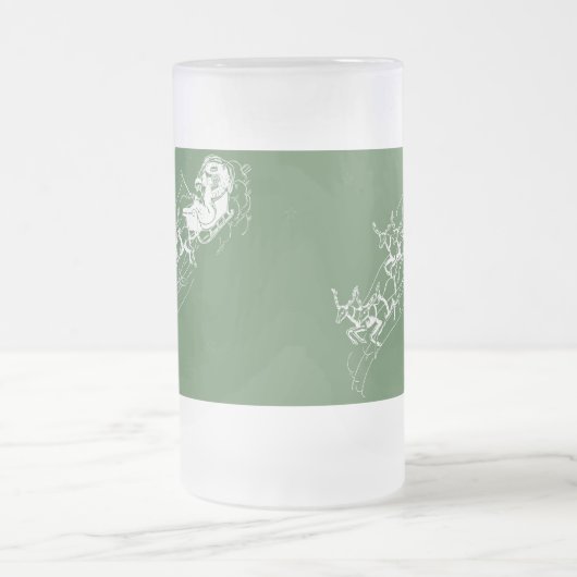 Weihnachten: Weihnachtsmann - Mattglas Bierglas (Mittel)