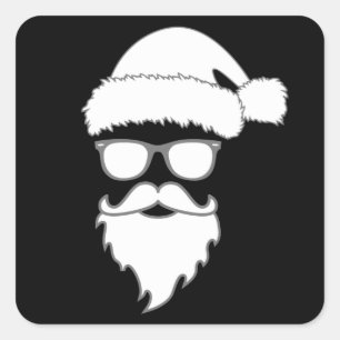 Weihnachten Weihnachtsmann Merry Funny Geschenk Id Quadratischer Aufkleber