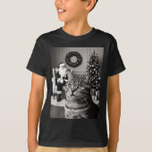 Weihnachten Weihnachtsmann Merry X-mas Funny Cat S T-Shirt (Vorderseite)