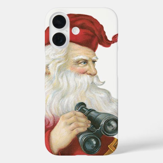Weihnachten, Weihnachtsmann mit Binokularen Case-Mate iPhone Hülle (Rückseite)