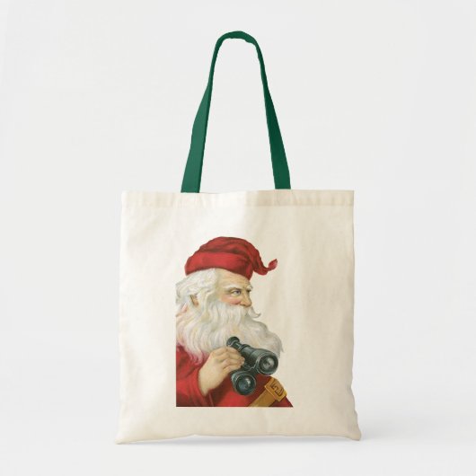 Weihnachten, Weihnachtsmann mit Binokularen Tragetasche (Vorne)