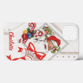 Weihnachten, Weihnachtsmann mit Candy Canes Case-Mate iPhone Hülle (Rückseite (Horizontal))