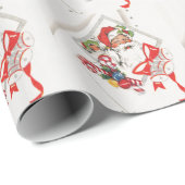 Weihnachten, Weihnachtsmann mit Candy Canes Geschenkpapier (Rolleneckpunkt)