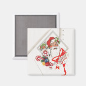 Weihnachten, Weihnachtsmann mit Candy Canes Magnet (Vorderseite/Rückseite)