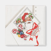 Weihnachten, Weihnachtsmann mit Candy Canes Magnet (Vorne)