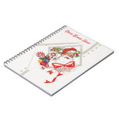 Weihnachten, Weihnachtsmann mit Candy Canes Notizblock (Linke Seite)