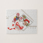 Weihnachten, Weihnachtsmann mit Candy Canes Puzzle (Horizontal)